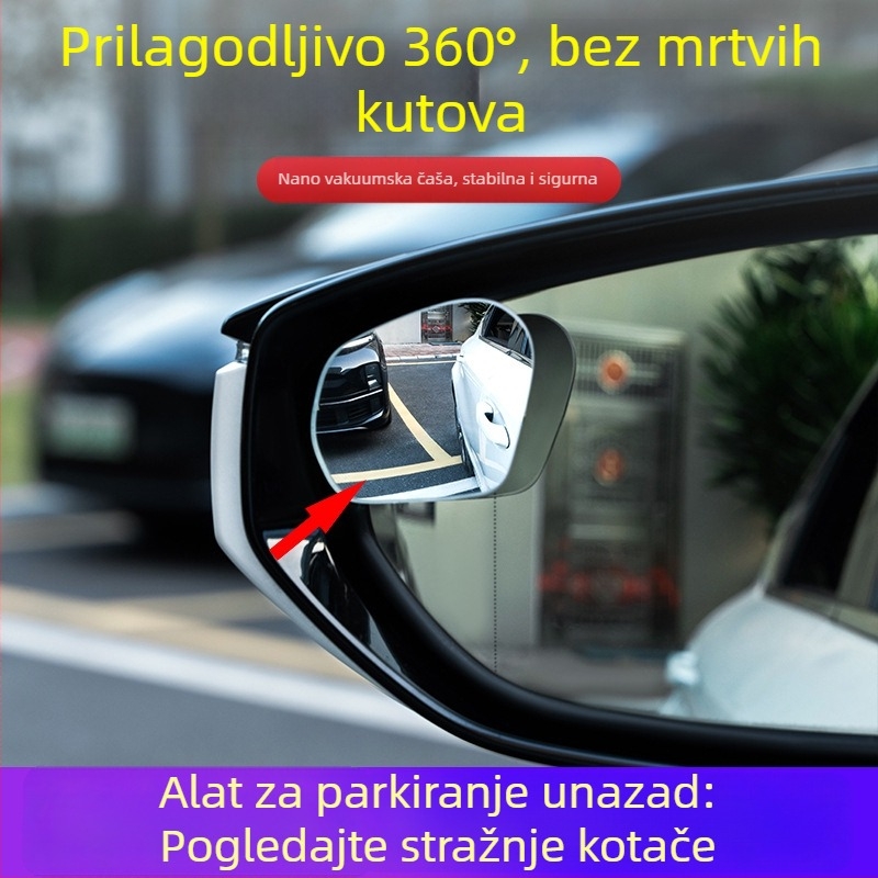 Cool Chi automobilni retrovizor s 360° HD širokim kutom, bez okvira, kružno ogledalo, pomoć pri mrtvim kutovima