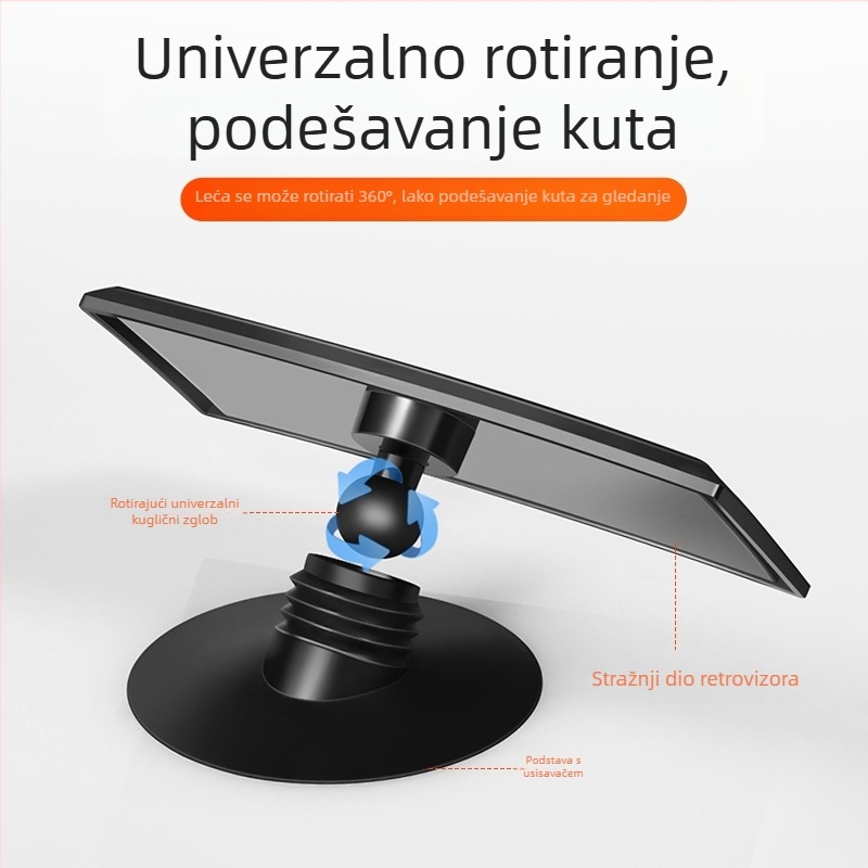 Runner Auto retrovizor s usisnom držačem za dječje sjedalo – unutarnje promatranje, konveksni pomoćni retrovizor