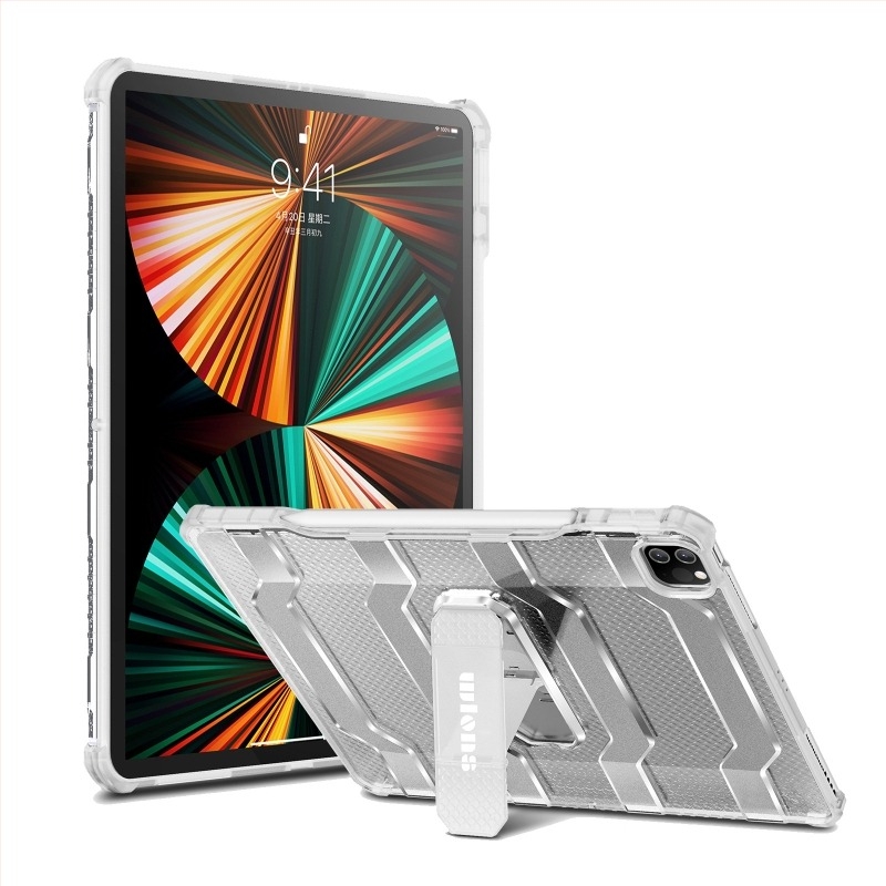 Wlons Vilos prozirni zaštitni kućište za Apple iPad Pro i iPad mini 6, s pretincem za olovku, otpornim na pad i držačem, TPU, 2-u-1