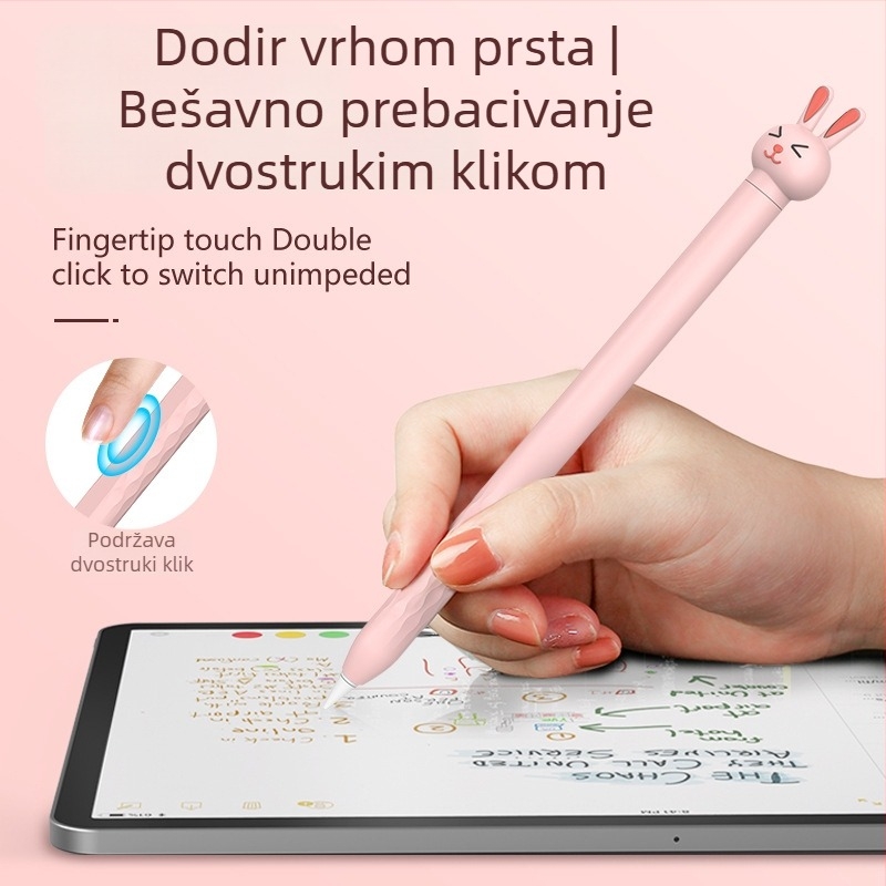 Personalizirana silikonska zaštitna futrola za Apple Pencil 2. generacije, za iPad, s dizajnom crtane životinje