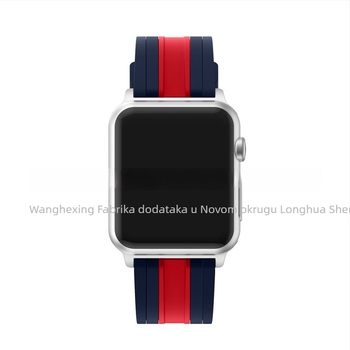 Silikonska narukvica za Apple Watch, sportska, dvobojna (Materijal: Silikon)
