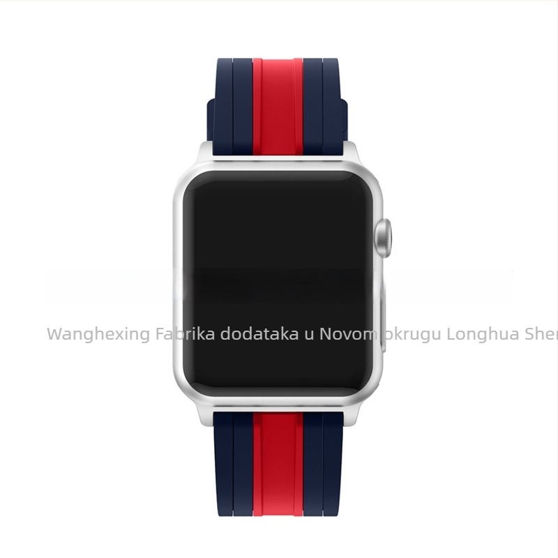 Silikonska narukvica za Apple Watch, sportska, dvobojna (Materijal: Silikon)