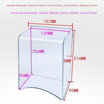Prozirni vodonepropusni zaštitni poklopac za sustav kontrole pristupa s čitačem otiska prsta i evidencijom prisutnosti