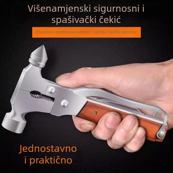 Automobilski čekić za spašavanje s više funkcija — čelik, 450 g, Marka: Drugo, Mogućnost prilagodbe