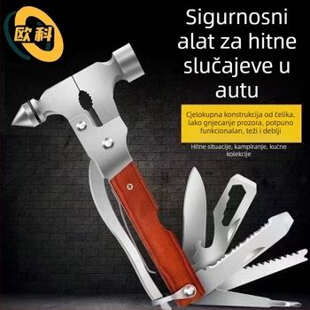 Automobilski čekić za spašavanje s više funkcija — čelik, 450 g, Marka: Drugo, Mogućnost prilagodbe