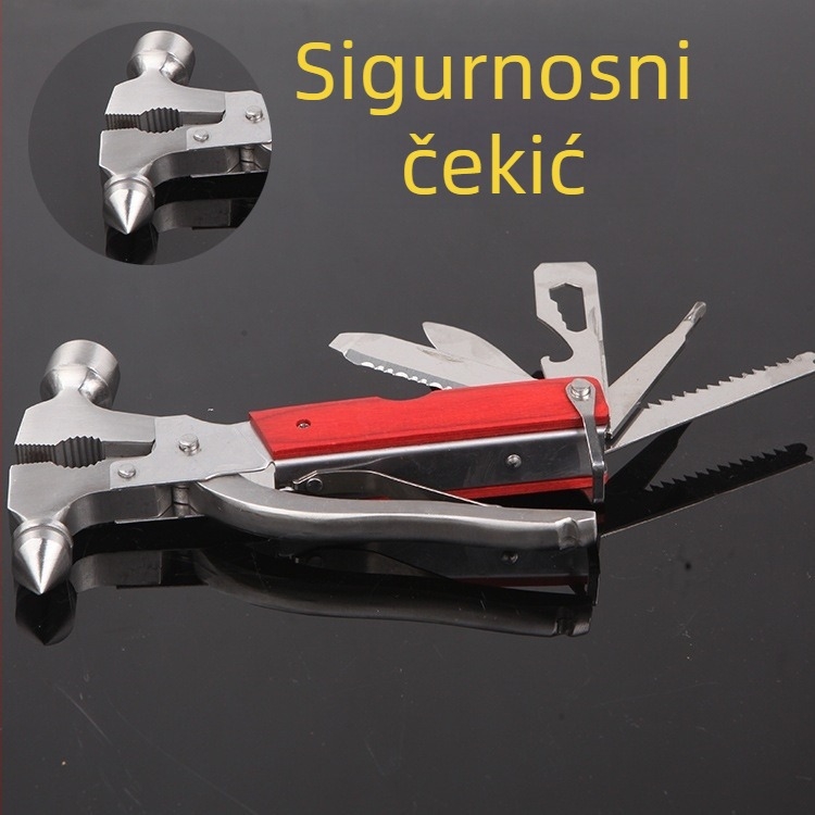 Automobilski čekić za spašavanje s više funkcija — čelik, 450 g, Marka: Drugo, Mogućnost prilagodbe