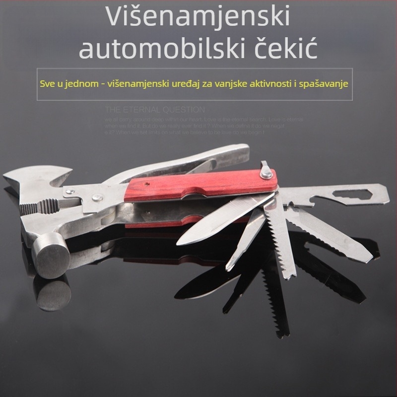 Automobilski čekić za spašavanje s više funkcija — čelik, 450 g, Marka: Drugo, Mogućnost prilagodbe