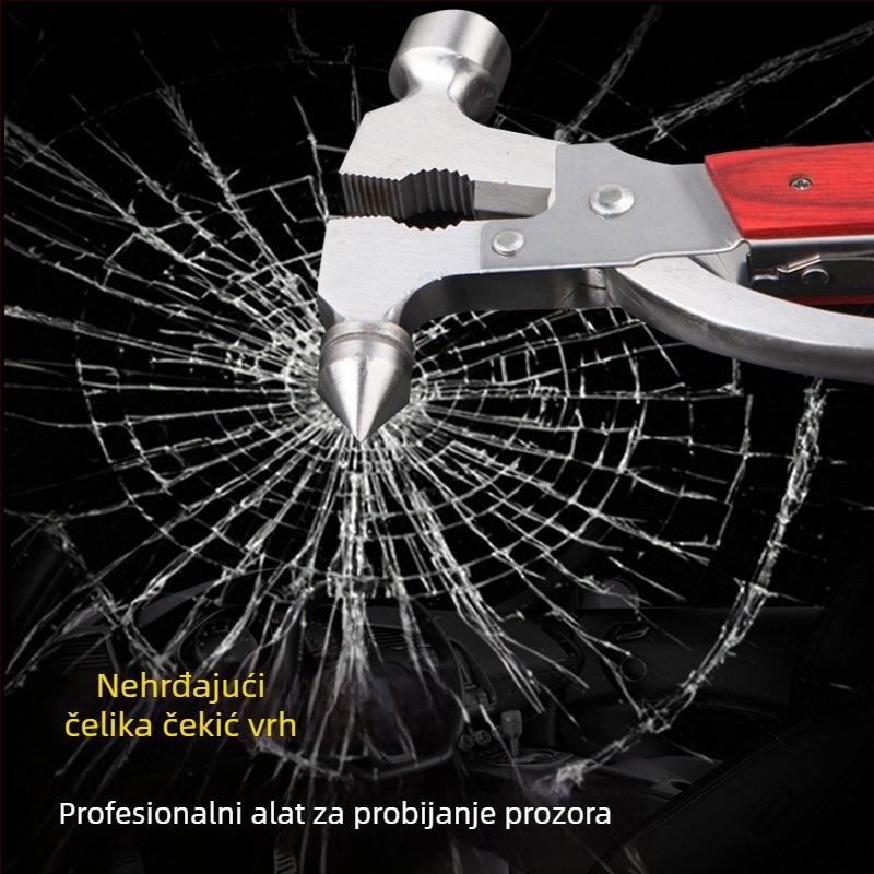 Automobilski čekić za spašavanje s više funkcija — čelik, 450 g, Marka: Drugo, Mogućnost prilagodbe