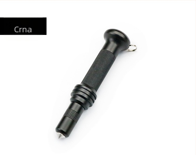 Prijenosni razbijač prozora automobila s wolfram čeličnom iglom za paljenje, višenamjenski sigurnosni čekić, kućište od avionskog aluminijskog legura, težina 67 g, mogućnost prilagodbe