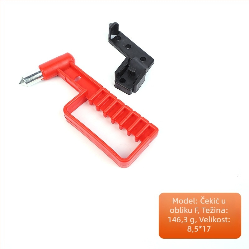 Auto sigurnosni čekić za staklo s volframovom glavom, 60 g, alarm, višenamjenski prijenosni alat za evakuaciju