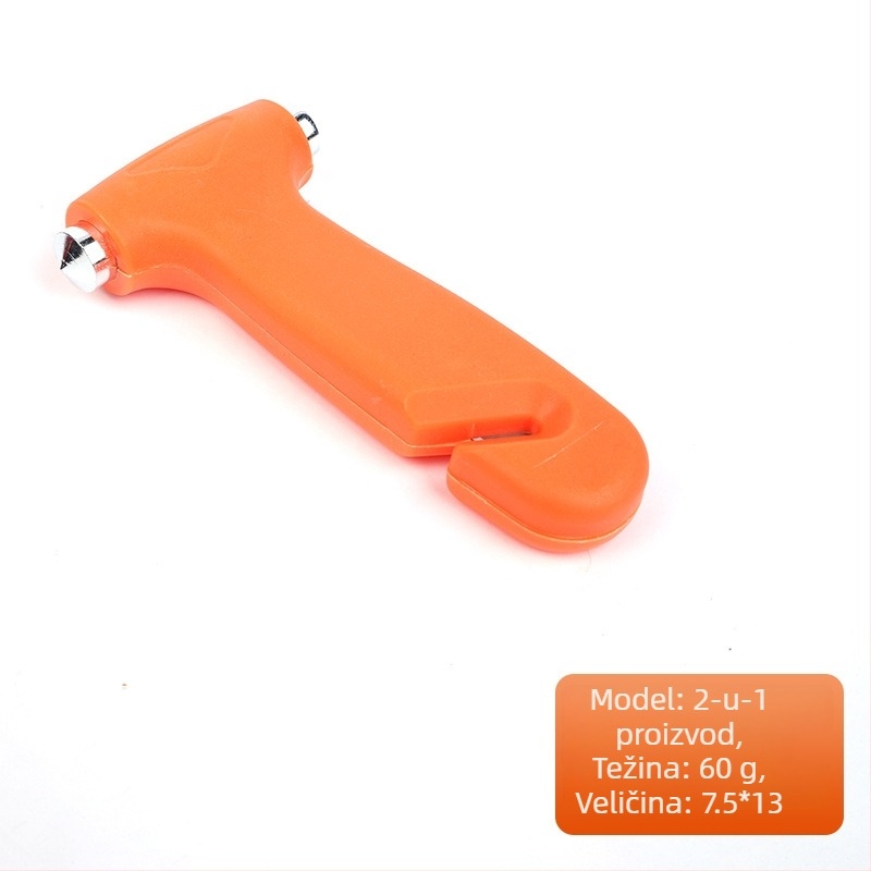 Auto sigurnosni čekić za staklo s volframovom glavom, 60 g, alarm, višenamjenski prijenosni alat za evakuaciju