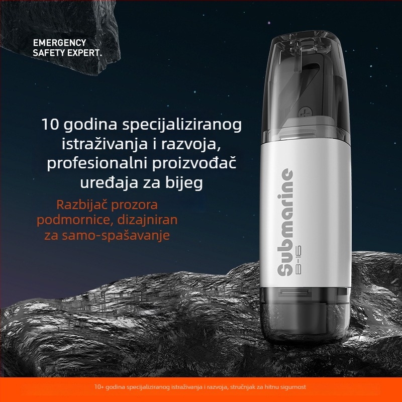 Višenamjenski autosigurnosni čekić za razbijanje stakla