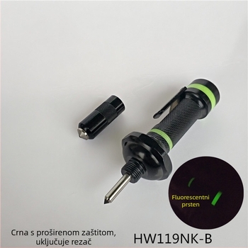 Metalni automobilni nužni razbijač prozora, višenamjensko spašavanje čekić s oštrim nožem, gumena podloga s noćnim vidom, aluminijska legura i volframsko čelik, 70 g