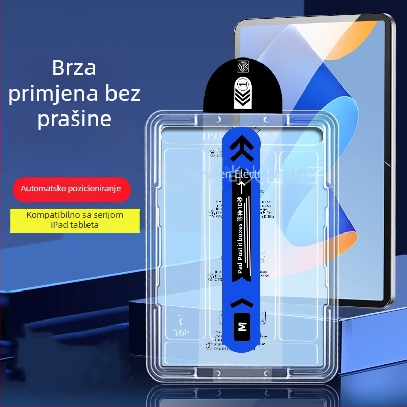 HD kaljeno staklo zaštitno za iPad Air 8, iPad Pro 10. generacije i Mini 8 uz kutiju za bezprašno postavljanje