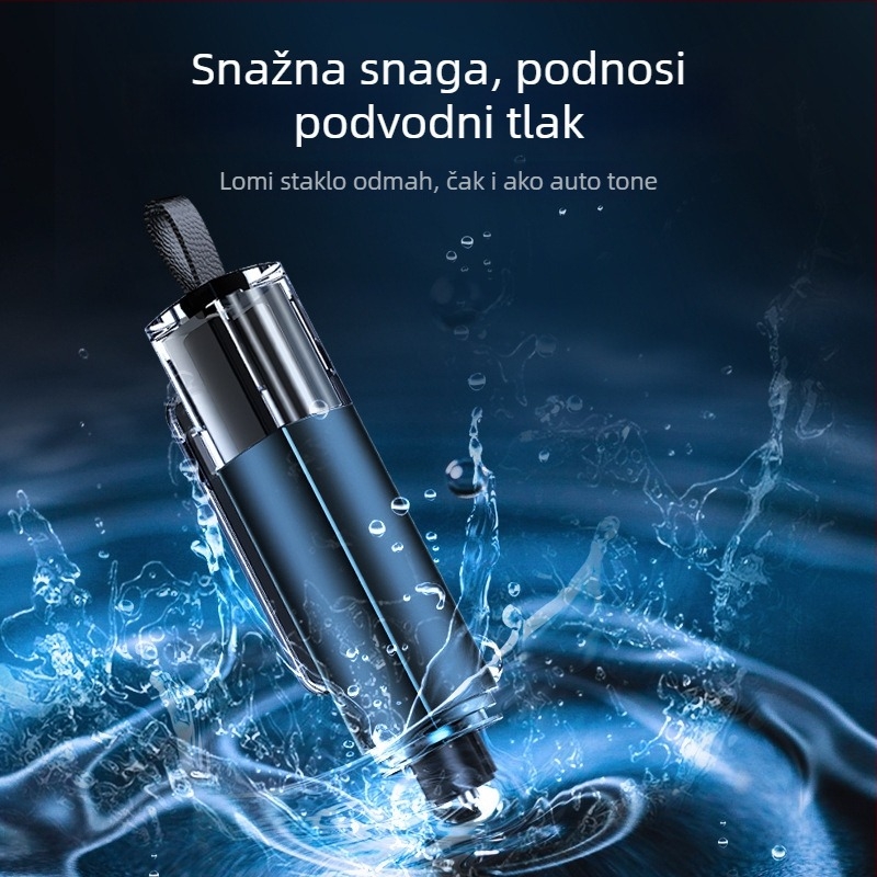 Auto sigurnosni čekić za razbijanje stakla, aluminijska legura + PC, podvodna hitna uporaba, težina 100 g, marka RUNDONG AUTO ACCESSORIES