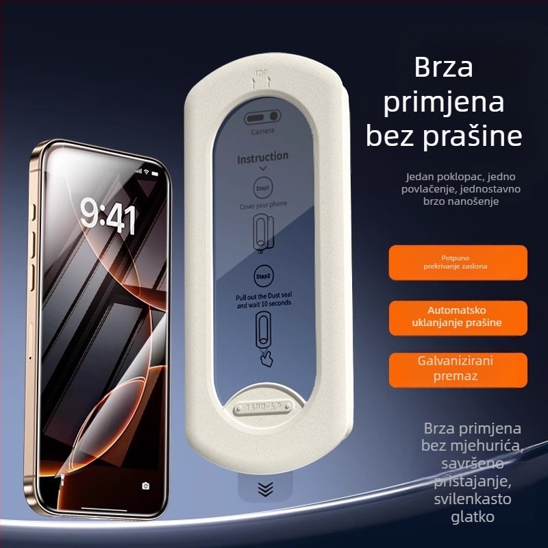 Za iPhone 17 Pro Max – prednja staklena zaštita, otporna na prašinu, zaštita privatnosti (anti-peep), anti-prst, zaštita od plavog svjetla, svijetli u mraku, HD jasnoća