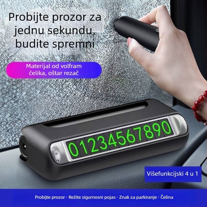 Automobilski sigurnosni čekić za razbijanje prozora, višenamjenski alat, ABS, 150 g, Tongtong optimization