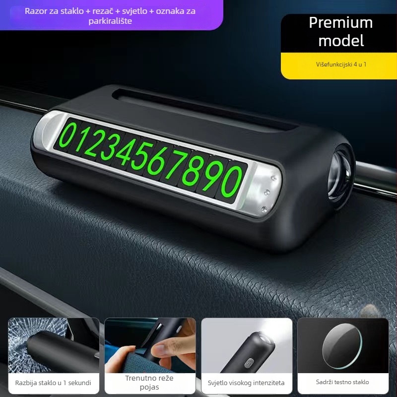 Automobilski sigurnosni čekić za razbijanje prozora, višenamjenski alat, ABS, 150 g, Tongtong optimization