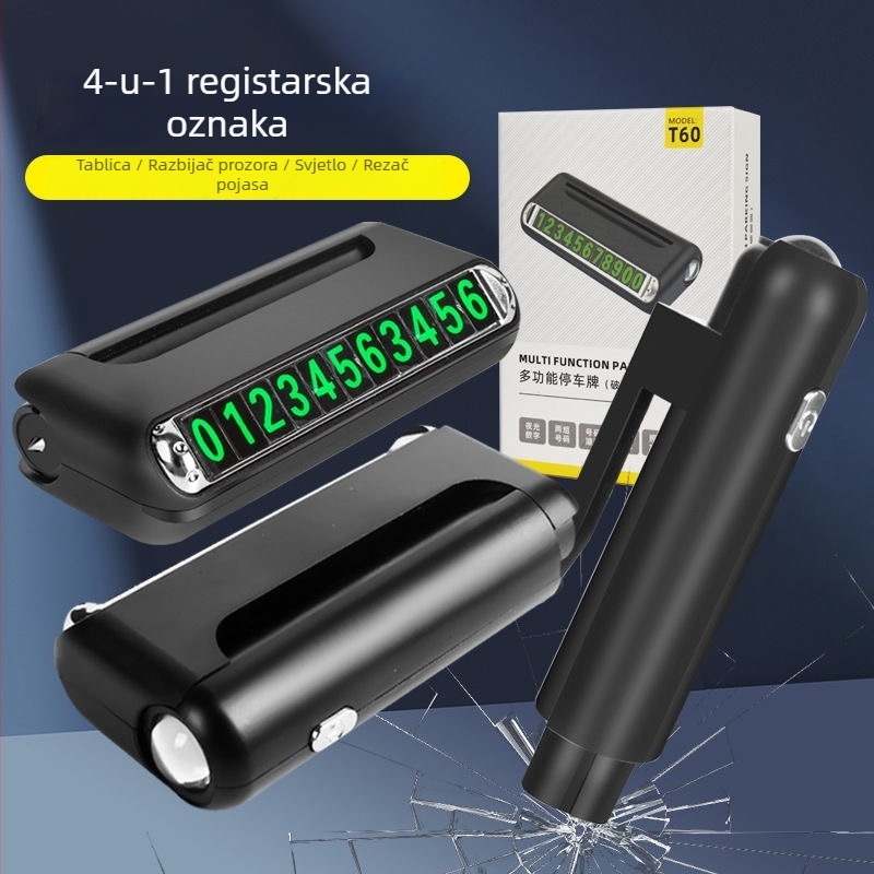 Automobilski sigurnosni čekić za razbijanje prozora, višenamjenski alat, ABS, 150 g, Tongtong optimization