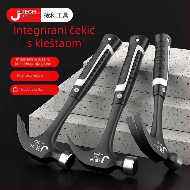 Jieke All-in-One čekić za kućnu upotrebu – glava od visokougljične čeli, drška od plastike, 0,6 kg