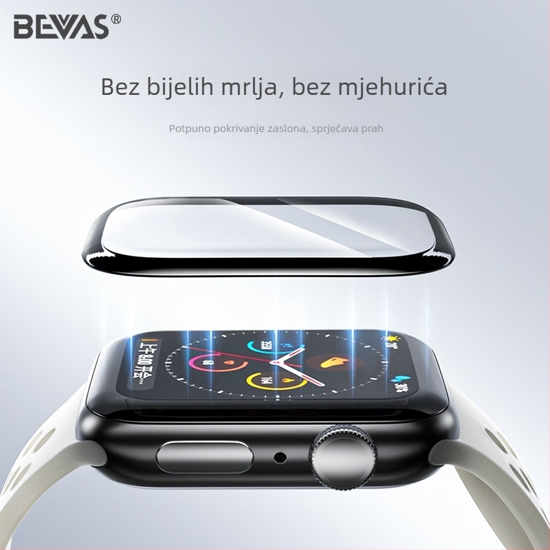 Bevas zaštitna folija za zaslon Apple Watch, PET materijal, Kompatibilno s Apple Watch (Brand: Bevas; Materijal: PET; Kompatibilnost: Apple Watch)