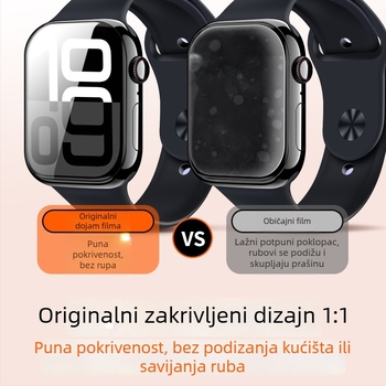 Zaštitna folija za Apple Watch, kompatibilna sa S10, SE, S9, S8, S7/S6 - potpuna zaštita
