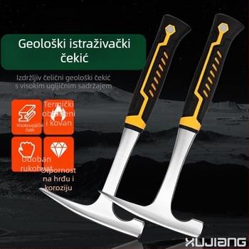 Geološki istraživački čekić, višenamjenski alat za istraživanje, glava od visokougljičnog čelika, neto težina 2.8