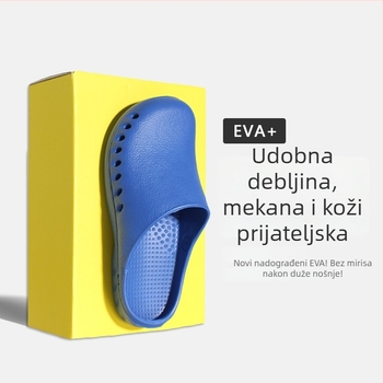 Papuče za operacijsku salu s EVA gornjim dijelom, EVA unutarnjim dijelom, protuklizna gumena potplata, tehnologija potplata: injekcijsko oblikovanje