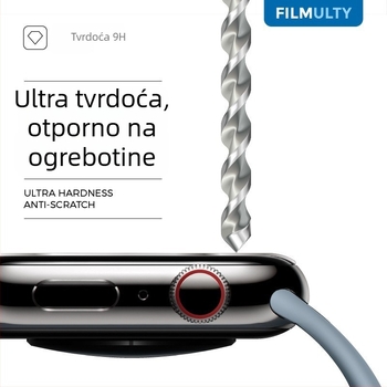 Staklena zaštita zaslona za Apple Watch S10, zakrivljena površina, prednje staklo, HD, prašini otporna, otpornost na padove