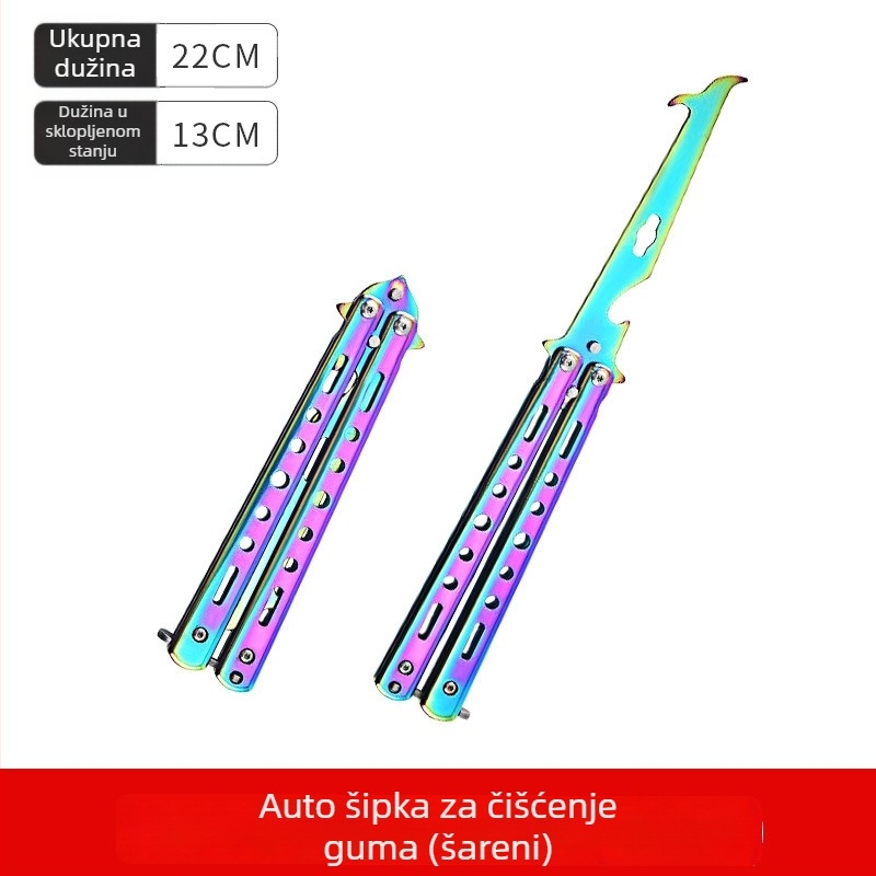Sklopivi kuk za uklanjanje kamenčića s guma, nehrđajući čelik, Cool car star