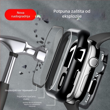 ELEMENTBOX magnetska zaštitna kutija za Apple Watch S10 s integriranim kaljenim staklom, metalna konstrukcija