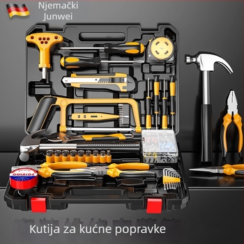 Junwei 82-djelni set alata za kućanstvo — ručni popravci, visoko ugljična čelika