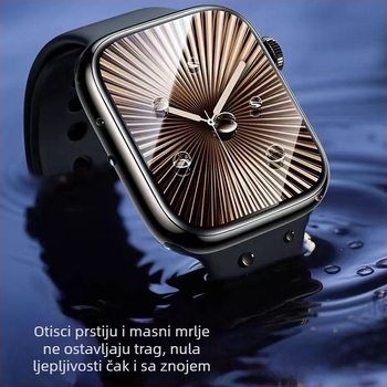 Zakrivljeni zaštitni kaljeno staklo za Apple Watch — potpuno ljepilo, HD jasnoća, otpornost na prašinu, otisci prstiju otporan, otporan na padove
