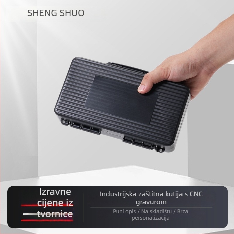 PP plastična kutija za alate, prenosna, zatvorena, otporna na udarce, za skladištenje alata i instrumenata