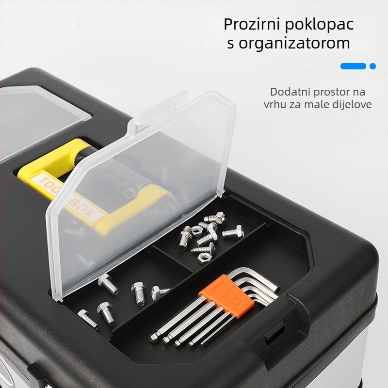 Prijenosna kutija za alate od nehrđajućeg čelika za pohranu i popravak alata
