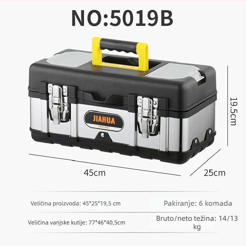Prijenosna kutija za alate od nehrđajućeg čelika za pohranu i popravak alata