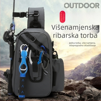 Muška prsna torba s crossbody remenom — Urbani stil, Oxford platno, Otporna na habanje, Jednobojni dizajn