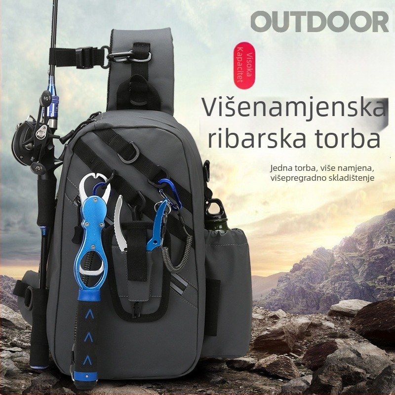 Muška prsna torba s crossbody remenom — Urbani stil, Oxford platno, Otporna na habanje, Jednobojni dizajn