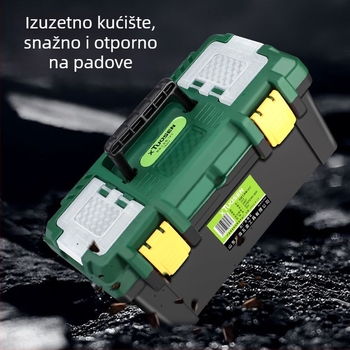 Plastična kutija alata – sklopiva, prijenosna, višeslojna kutija za pohranu za elektrikara i kućne alate
