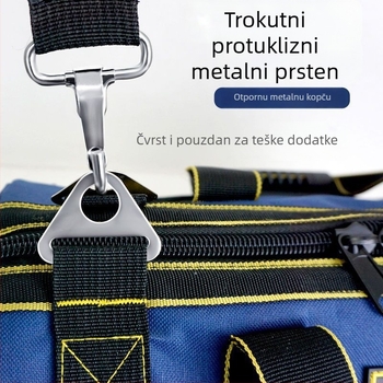 Prijenosna torba za elektrikara - ojačana, otporna na habanje i vodootporna, naramenica, višenamjenska, velika kapaciteta