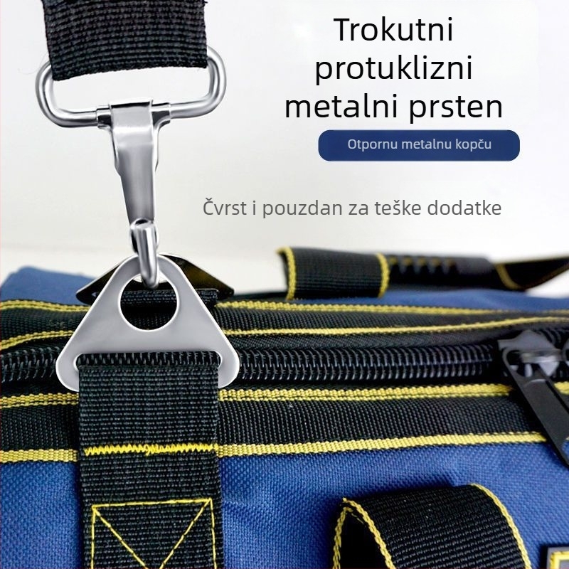 Prijenosna torba za elektrikara - ojačana, otporna na habanje i vodootporna, naramenica, višenamjenska, velika kapaciteta