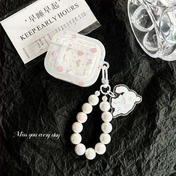 Zaštitna futrola za AirPods Pro 2 s cvjetnim dizajnom mačke — TPU materijal, prijenosna, sve-u-jednom, kartunski stil, otisak, kompatibilno s Apple AirPods Pro 2