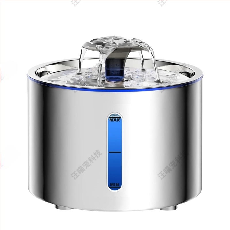 Nehrđajući čelični fontan za vodu za kućne ljubimce sa filtracijom, odvojiva, pogodna za mačke i pse, bez aplikacije