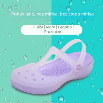 Ženske Mary Jane jelly sandale s debelom EVA podlogom, protivklizne, srednje visoko gornje, okrugli nos