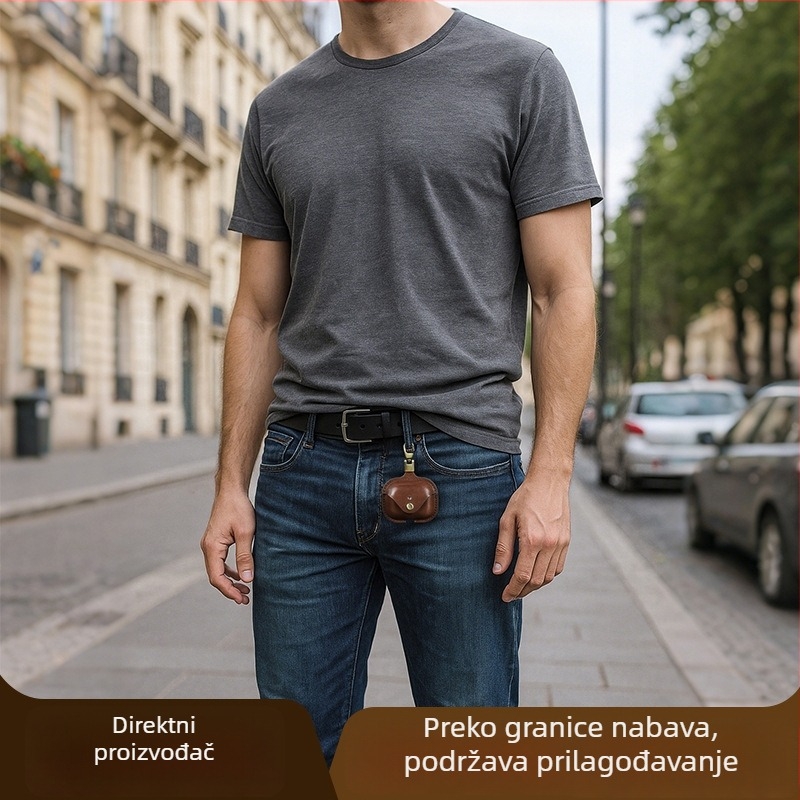 Kožna futrola za Apple AirPods Pro 3 – prava koža, ručno rađena, prijenosna, kompatibilna s Apple