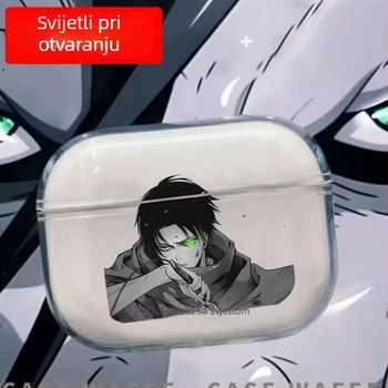 Kućište za AirPods Pro 2 s Levi Ackermanom – Attack on Titan, crtani dizajn, TPU