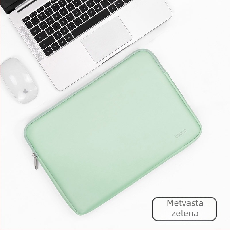 Baona kožna futrola za prijenosno računalo – ovčja koža, jednofarbni uzorak, kompatibilno s Huawei MateBook, Lenovo i Apple MacBook (ljeto 2023)