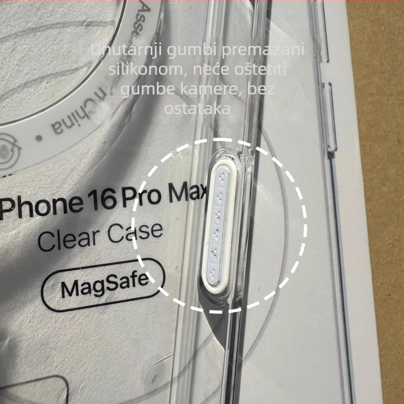 Kućište za iPhone s MagSafe, otporno na udarce, protiv požutjelosti, otiske prstiju, otporno na prašinu