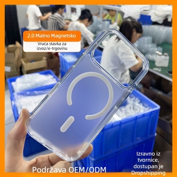 Prozirno visokokvalitetno kućište za iPhone 16 Pro Max s mat završetkom, magnetskim pričvršćivanjem i zaštitom od pada