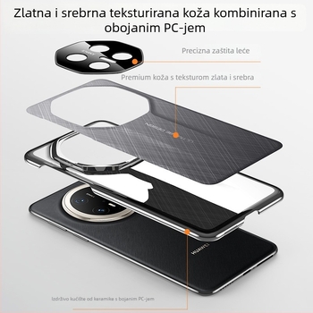 Korisnik za telefon s motivom zlatne niti i srebrnog brokata za Huawei Mate70 Pro i Honor Magic7 – potpuno pokriće